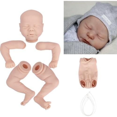 50CM Hand Made Reborn Baby Doll Kit 20 Inch Lifelike Vinyl Unpainted Unfinished Doll Parts DIY Blank Kit Toy For Kids Gift