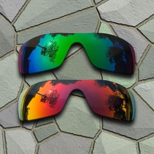 Jade Green&Violet Red Sunglasses Polarized Replacement Lenses for Oakley Batwolf