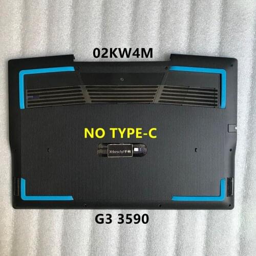 New For Dell 15 G3 3590 black blue mat under cover bottom shell laptop shell 02KW4M 2KW4M