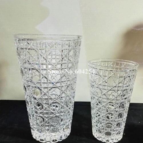 2021 new crystal vase fashion home decoration glass ornaments festival gift