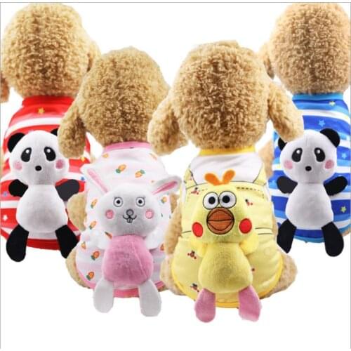 Dog Clothes Spring Summer Puppy Small Dog Vest Shirt with Free Detachable Toys Gifts Puppy Costume