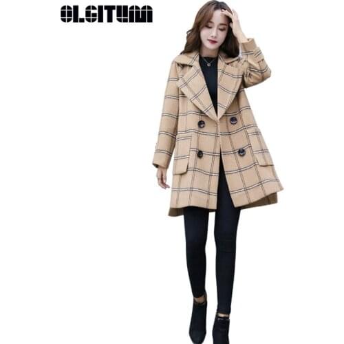 OLGITUM Womens Blue Coats