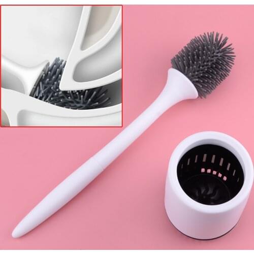 Plastic Floor-standing Modern Hygienic Bathroom Toilet Cleaning Brush With Holder for Bathroom 38.5cm
