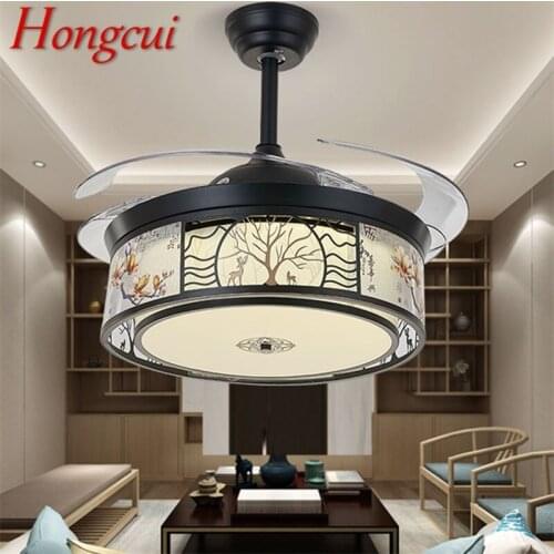 Hongcui Ceiling Fan Light Lamp Without Blade Remote Control Modern Simple Creative LED For Home Living Room
