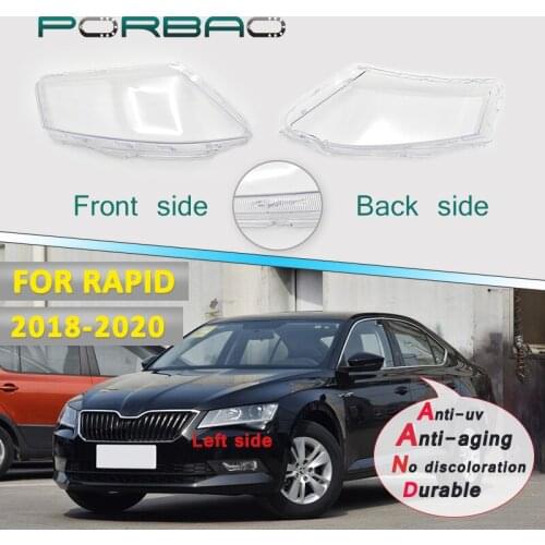 Headlight Transparent Glass Lens Cover for Skoda RAPID Headlamp Clear Shell-Cover 18-20 Replacement DIY