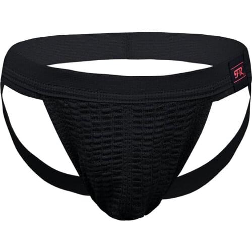 Men Sport Underwear Thong Men Jockstrap Sexy Gay Penis Pouch Open Butt Lingerie G String Underpants Sissy Panties Bikini Brief