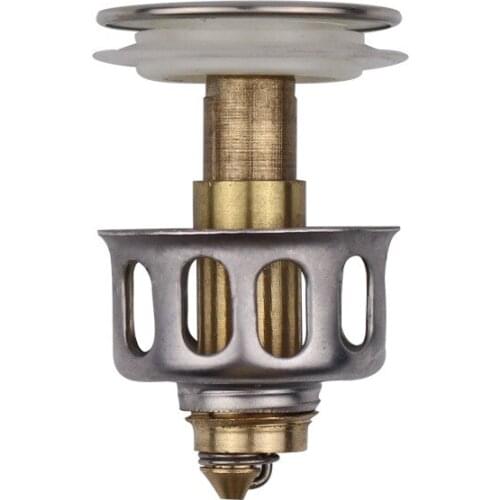 Universal Wash Basin Sewer Bounce Drain Filter Kitchen Bathroom Drain Cover Bathtub Stopper Bouncing Drainer