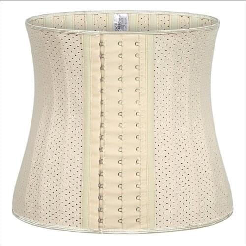 Short Torso Waist Trainer Corset Shaper 25 Steel Boned Slimming Bustier Waisttrainer Gorset Breathable Shinning Rubber Corselet