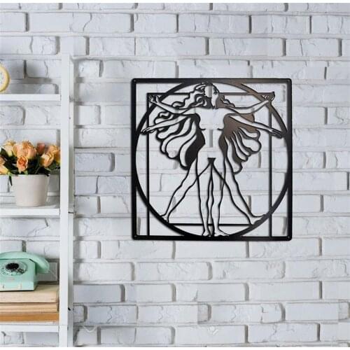 Women Metal Wall Decor Metal Wall Art Decor 3D Metal Wall Decor for Home Office Bedroom Living Room Outdoor Decoration 24x24inch