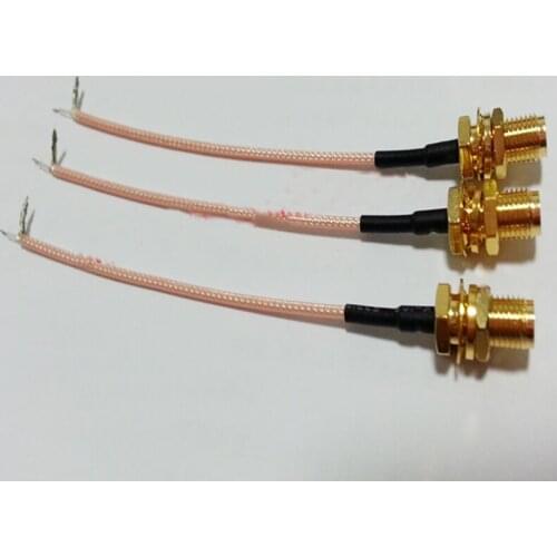 Female SMA with RG178 RF coaxial cable 0.1M for Wireless module/router DIY modification line Antenna extension cable Hole inside