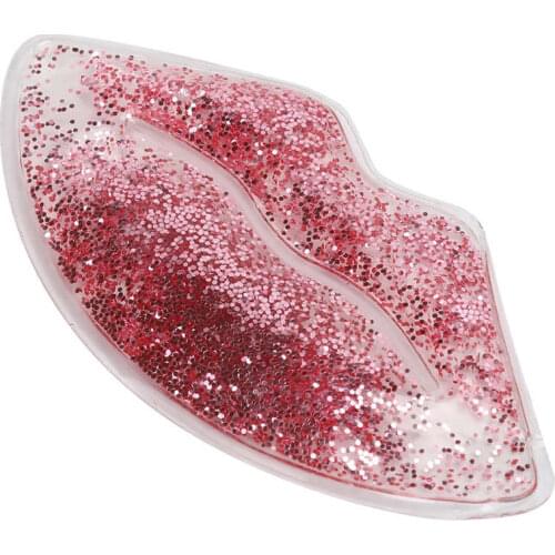 1PCS Gel Ice Pack Lip-Shaped Reusable Lip Mask Gel Patch Reduce Swelling Leakage-Proof Hot Cold Compress Gel Pack
