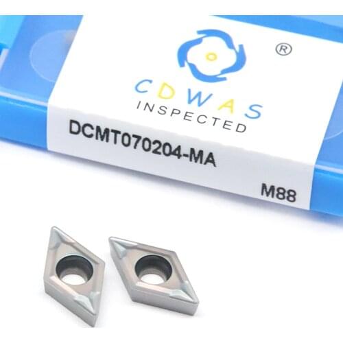 10pcs DCMT070204 MA M88 High Quality Carbide Inserts Internal Turning Tool CNC Lathe Cutter Tools DCMT 070204 MA Colorful Blades