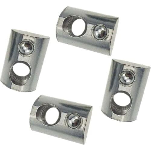 100/50/20pcs Half Round Elasticity Roll-in T Spring Nuts M3 M4 M5 M6 M8 for 2020 3030 4040 454 Aluminum Profiles Groove