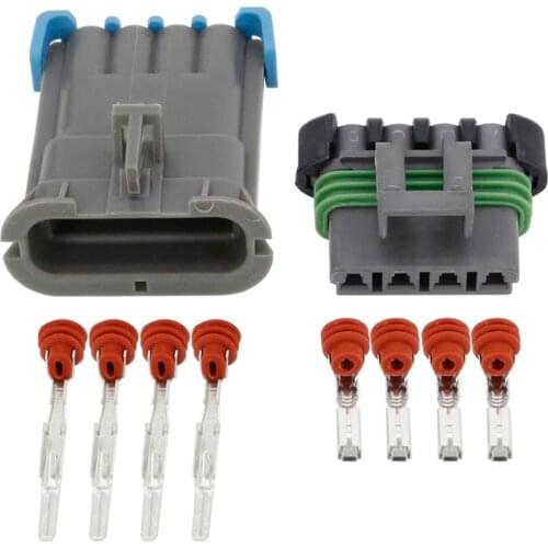 4 Pin female Plastic Automotive Sensor Insert with Terminal DJ7045W-2.8-21 4P connector