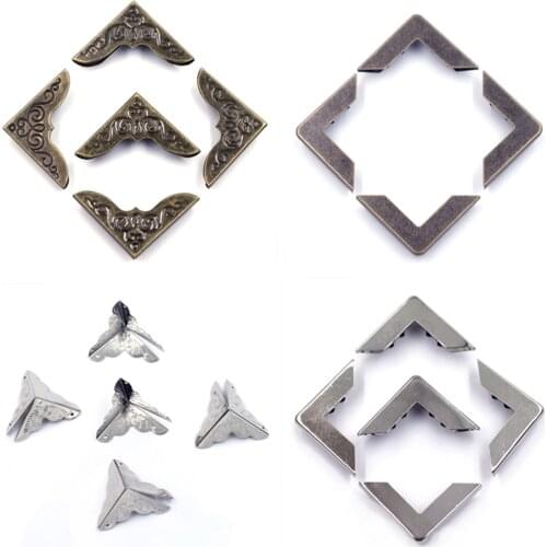20Pcs Corner Protector Bracket Albums Menus Folder Scrapbook Alloy For Book Photo Furniture Frame Hardware Crafts Decorative