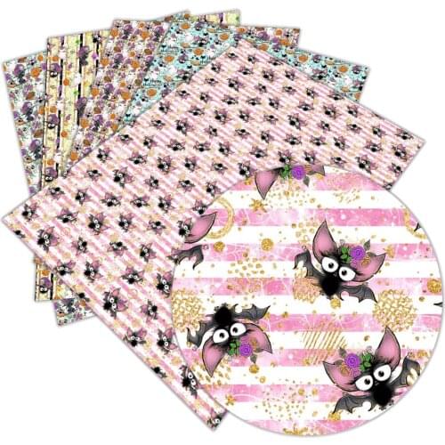 30 cm x 136 cm Halloween Printed Synthetic Leather DIY Sewing Material For Garments L084 L085