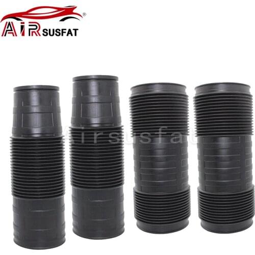 4pcs Front + Rear Dust Boot Cover For Mercedes S-Class W221 ABC Hydraulic Strut Repair Kits 2213208013 2213207913 2213208713