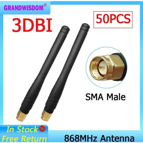 868MHz 915MHz Antenna LORA 3dbi SMA Male Connector GSM 915 MHz 868 MHz antena outdoor signal repeater antenne waterproof Lorawan