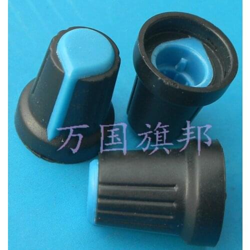Free Delivery.Environmentally friendly plastic potentiometer knob 17 mm in diameter and 15 mm in diameter