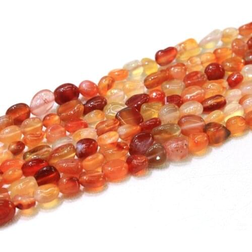 Wholesale 5-8mm Irregular Shape Natural Red Agat Stone Beads For Jewelry Making DIY Bracelet Necklace Strand 15'' 50PCS