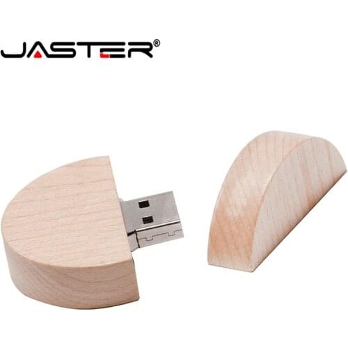 JASTER Wooden Pendrive Round 4GB 8GB 16GB 32GB 32GB Order over 10 PCS free LOGO) Usb Flash Drive Memory Stick For Photographer
