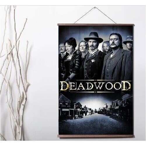 Lot style Choose Deadwood: The Movie Art Canvas print poster decoration painting with solid wood hanging scroll