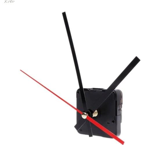 Quartz Clock Movement Mechanism Hands Wall Repair Tool Parts Silent Kit Set DIY Black And Red Pointer 15