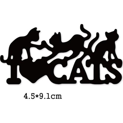 Metal Cutting Dies heart cats 2020 Crafts Stencil For DIY Scrapbooking Paper/photo Cards Embossing Die
