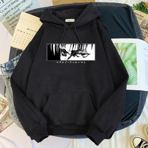 Anime Levi Attack On Titan Male Hoodie New Street Casual Sweatshirt Harajuku Streetwear Pullover Comfortable Tracksuit For Male
