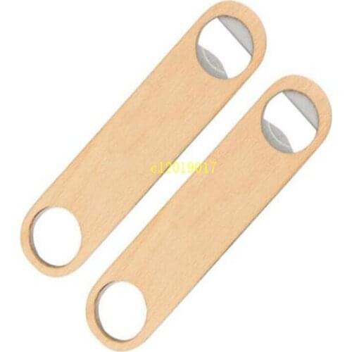 New Idea Custom Wood Bar Blade Beer Bottle Opener Vintage Wooden Handle Bartender Bottle Opener