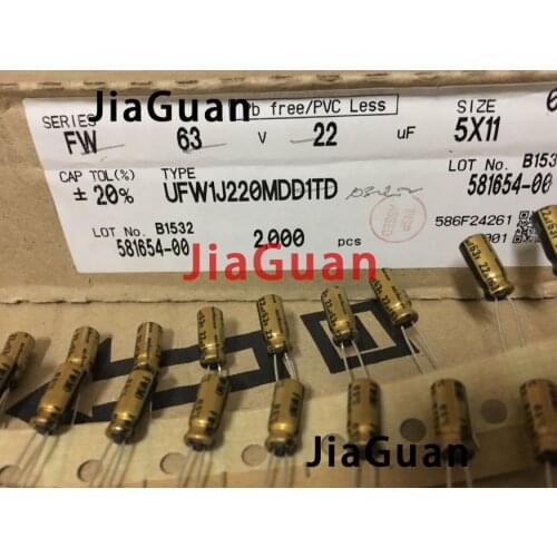 20pcs NEW NICHICON FW 22UF 63V 5X11MM audio Electrolytic Capacitor 63V22uF filter amplifier 63V 22UF 22UF/63V