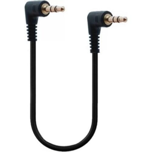 PVC + Metal Right Angled 3.5mm Jack Male To Male Stereo Audio AUX Cable For Car AUX 90 Degree