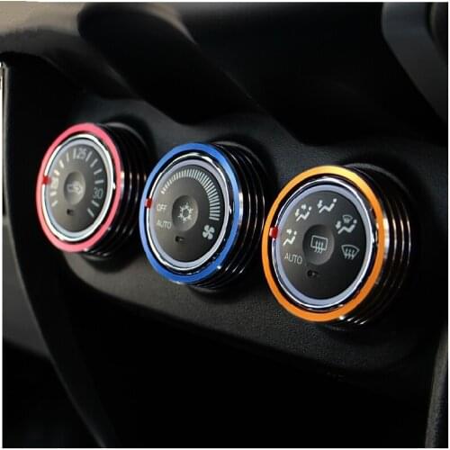 Air conditioning knob DIY protection decorative circle case for mitsubishi ASX aluminum alloy accessories car styling