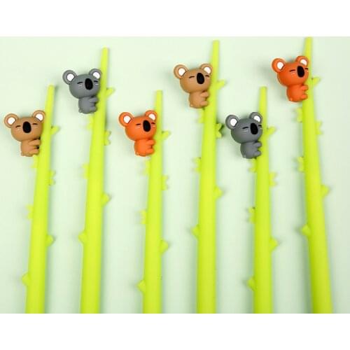 0.5mm New Arrival Cute Soft Rubber Koala Cute Gel Ink Pen School Office Writing Supply Novelty Gift Stationery Student Prize