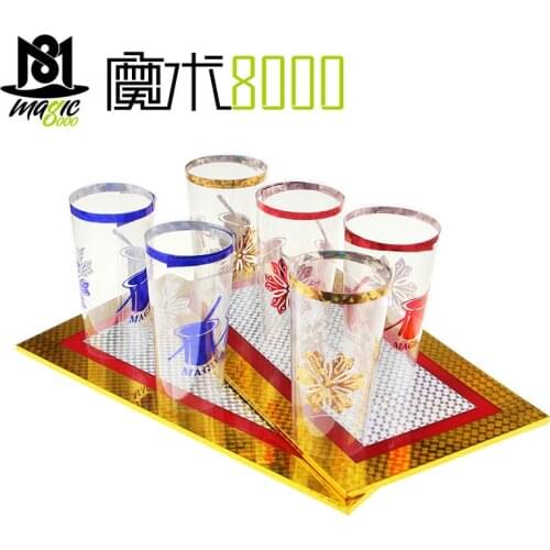 Six Cups Out From Two Plates Magic Tricks Cups Appearing Stage Magic Props Board Illusions Gimmick Accessory Funny Toys