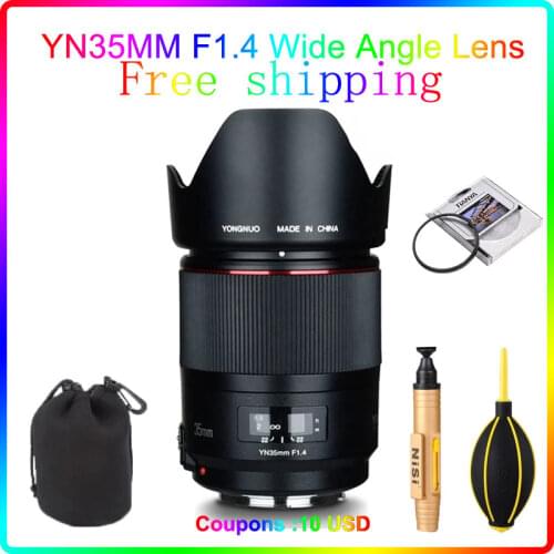 Wide Angle Lens for Canon Bright Aperture Prime DSLR Camera Lenses for Canon 600D 60D 5DII 5D 500D 400D lens YONGNUO YN35MM F1.4