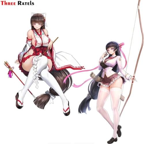 Three Ratels A206 Sexy Waifu Girl Shirayuri For Last Origin Car Sticker Motorbike Laptop PVC Waterproof Decal