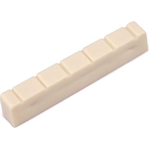 Tooyful 2Pcs Plastic 48mm Classical Classic Guitar Nuts 6 String Bone Slotted Nut Guitar Parts Replacements