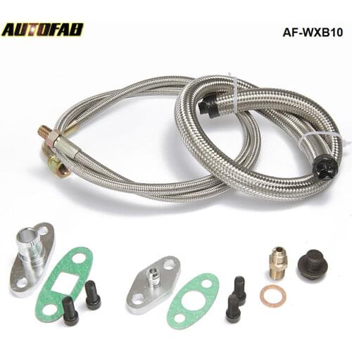 Turbo Oil&Water Feed Line Kit/Turbocharger Oil Drain Return Line Suit T3,T4,T35,T40,T60,T67,T70,T76 Turbos AF-WXB10
