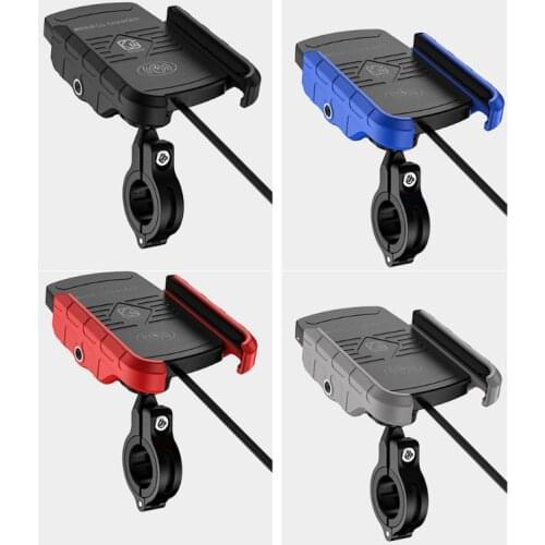 Waterproof 12V Motorcycle Phone Qi Fast Charging Wireless Charger Bracket Holder Mount Stand for iPhone Xs MAX XR X 8 Samsung Hu