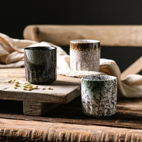 Japanese creative retro ceramic tea set sushi restaurant water cup and wind tea cup sake cup restaurant tea cup
