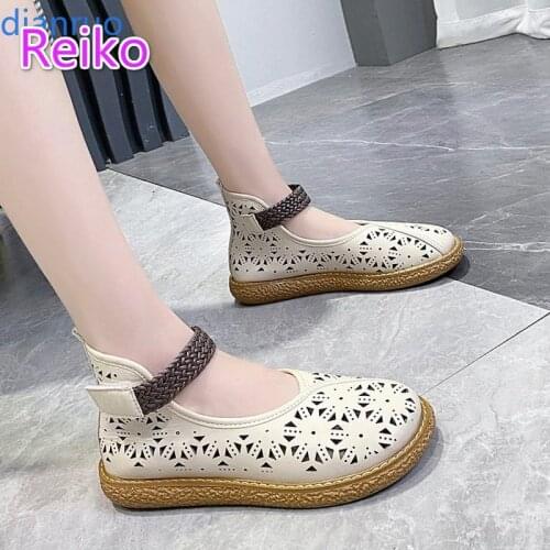 2021 Summer Hollow Breathable Sandals Womens Shoes Retro Art Casual Comfortable Thick-soled Big Head Doll Sandals zapatillas