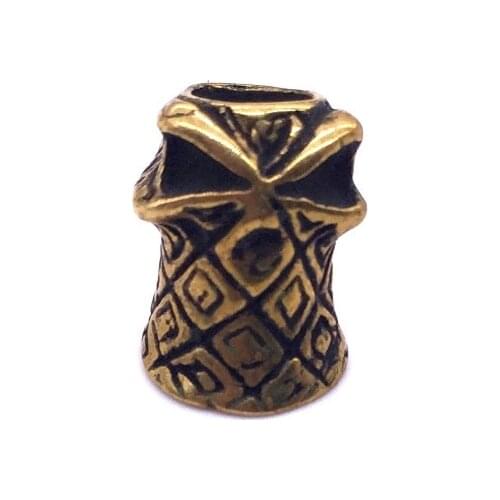 1PC Retro Brass Totem Knife Beads Lanyard Pendant Paracord Umbrella Rope Necklace Bracelet DIY Decorative Pendant Accessories