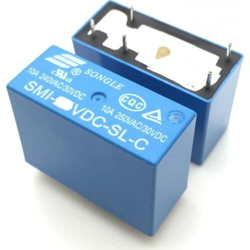 10PCS/lot Power Relays SMI-12VDC-SL-C 12V 10A 5PIN Relay New Original