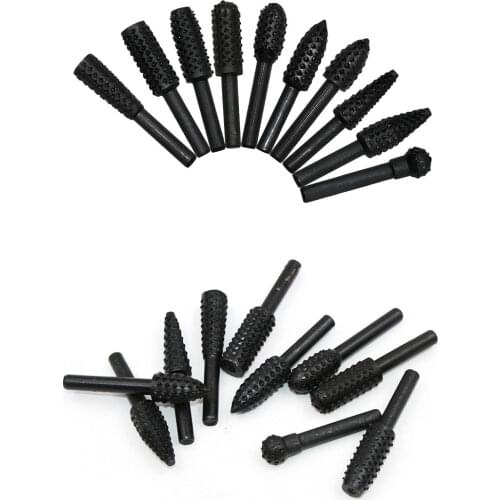 10 pcs rotating sickle wood carving root carving milling cutter carving knife drill bit woodworking tools