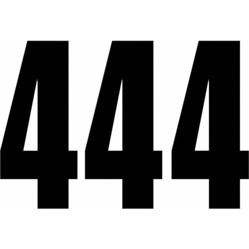 130mm*60mm(each) Set 3x Sticker Vinyl Decal Car Bike Door Wheelie Bin Number 4