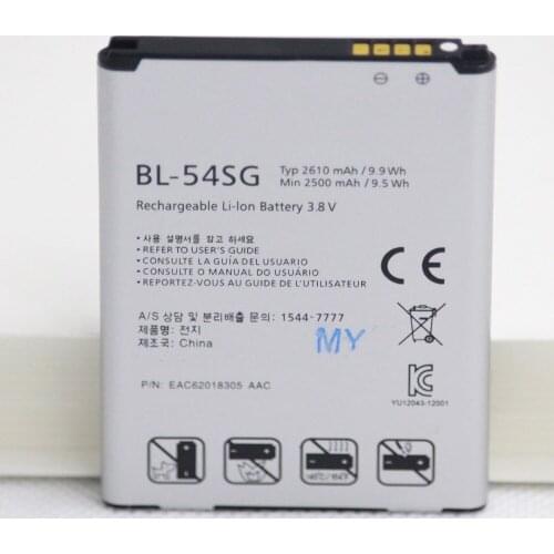 20pcs/lot Phone battery BL-54SG for LG G2 F320 F340L H522Y 2610mAh F260 D728 D729 H778 H779 D722 BL54SG internal Mobile battery