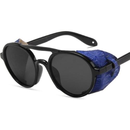 2021Classic Punk Sunglasses Men Brand Designer Sunglasses Men Vintage Sun Glasses for Unisex Punk UV400 очки солнечные мужские