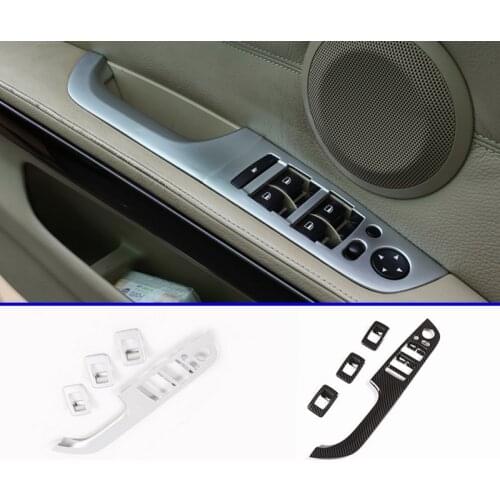 4pcs For BMW E90 3 Series 2005-2012 Car Window Lift Button Frame Trim