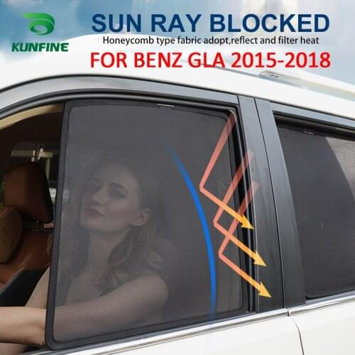 4PCS/Set Or 2PCS/Set Magnetic Car Side Window SunShades Mesh Shade Blind For BENZ GLA 2015-2019